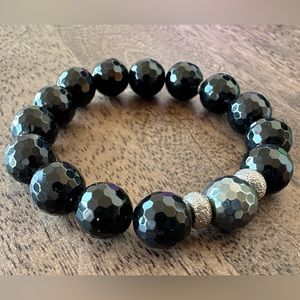 Black Beaded Bracelet